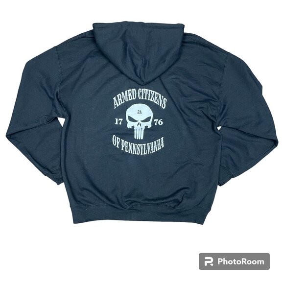 NIP Unisex Pennsylvania Armed Citizens Black Hooded Sweatshirt- Size L‎ or XL - Picture 2 of 8